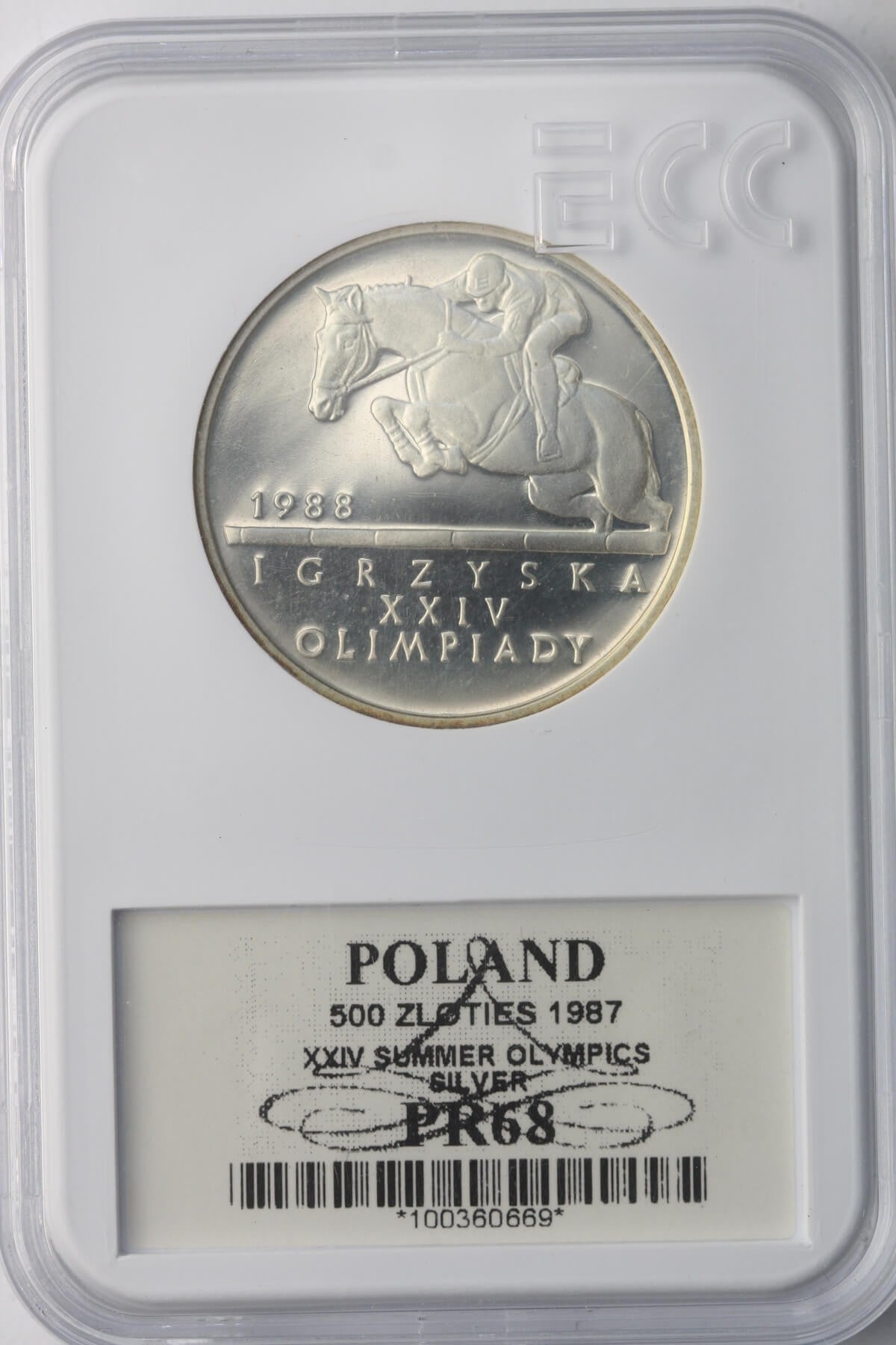 500 zł, Igrzyska XXIV Olimpiady 1988 - Seul, Jeździec, GCN PR68